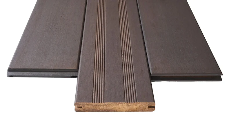 planeo Terrasse en bois - bambou gris granit 20 x 140 x 2200mm lisse/français