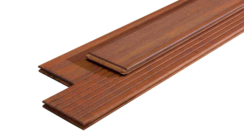 planeo terrasse en bois - bambou café 20 x 140 x 2200mm - rainuré/cannelé