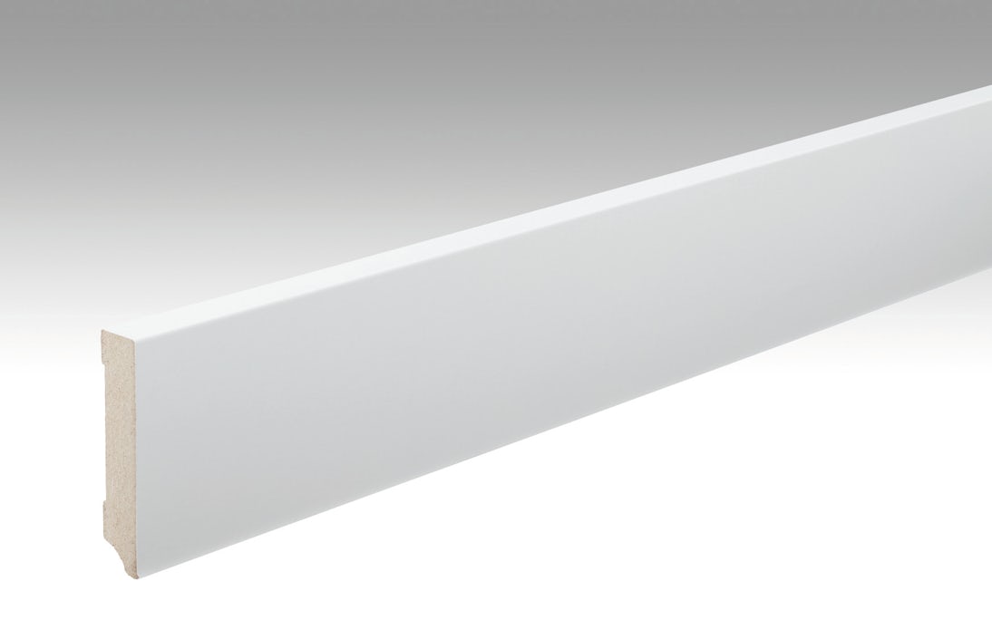 MEISTER Sockelleisten Fußleisten Weiß streichfähig DF 2222 - 2380 x 70 x 14 mm (200012-2380-02222)