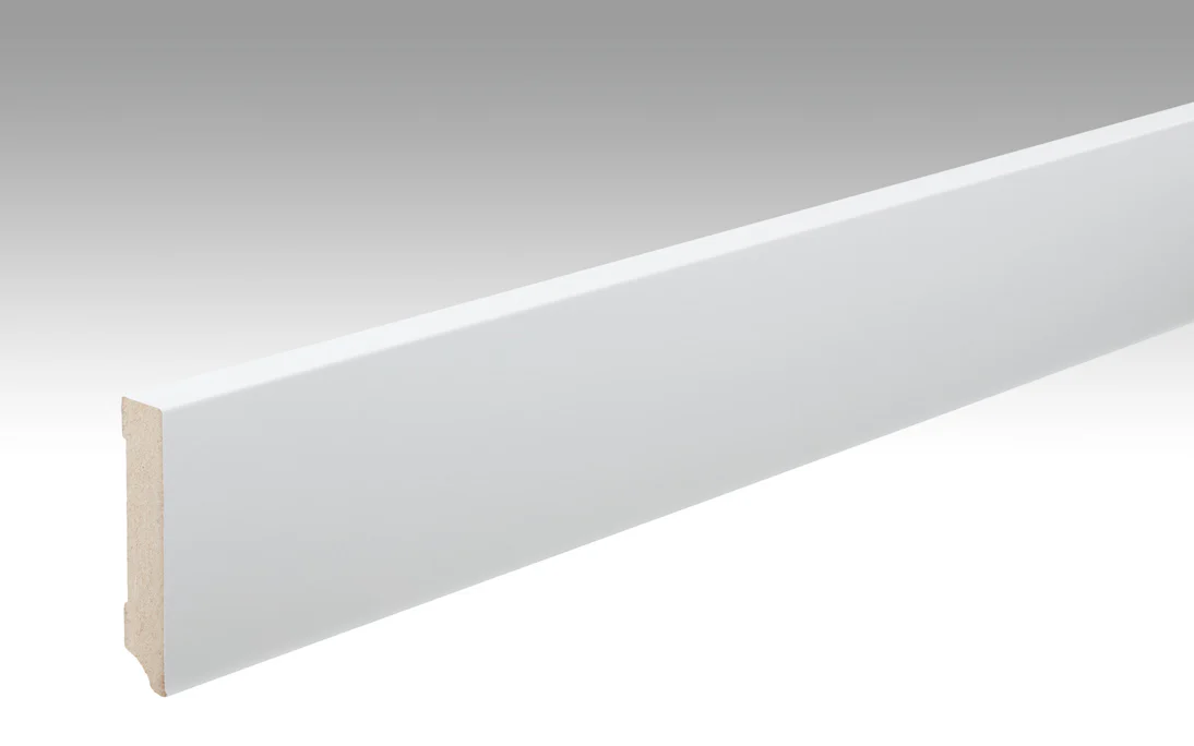 MEISTER Sockelleisten Fußleisten Uni weiß glänzend DF 324 - 2380 x 70 x 14 mm (200012-2380-00324)
