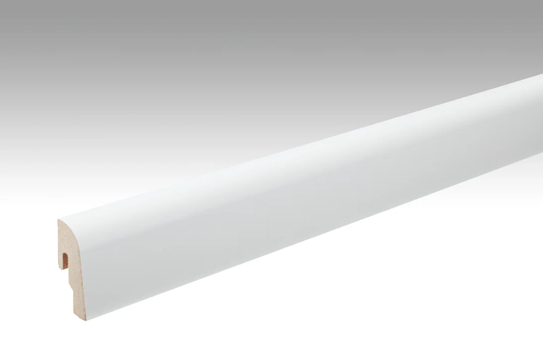 MEISTER Sockelleisten Fußleisten Uni weiß glänzend DF 324 - 2380 x 50 x 22 mm (200004-2380-00324)