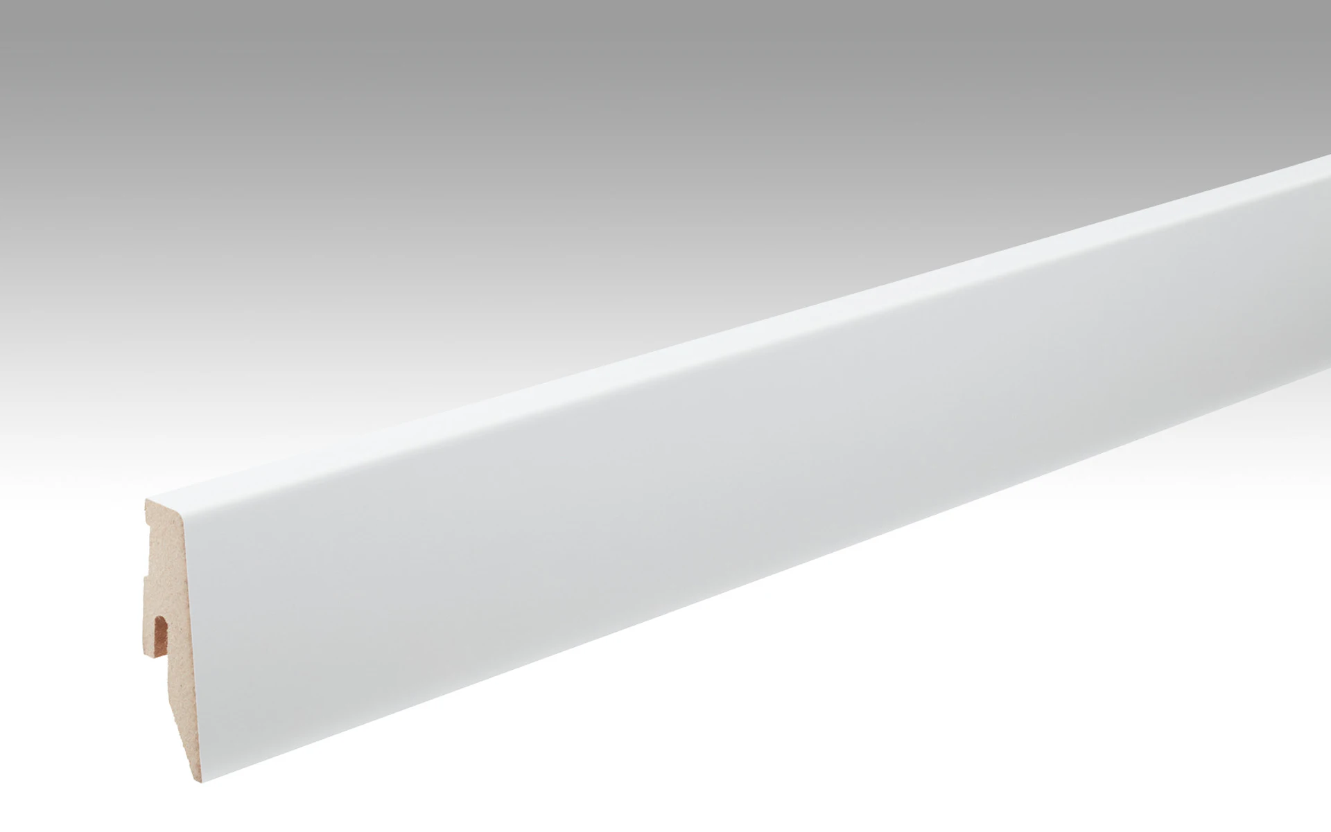 MEISTER Sockelleisten Fußleisten Uni weiß glänzend DF 324 - 2380 x 60 x 20 mm (200005-2380-00324)