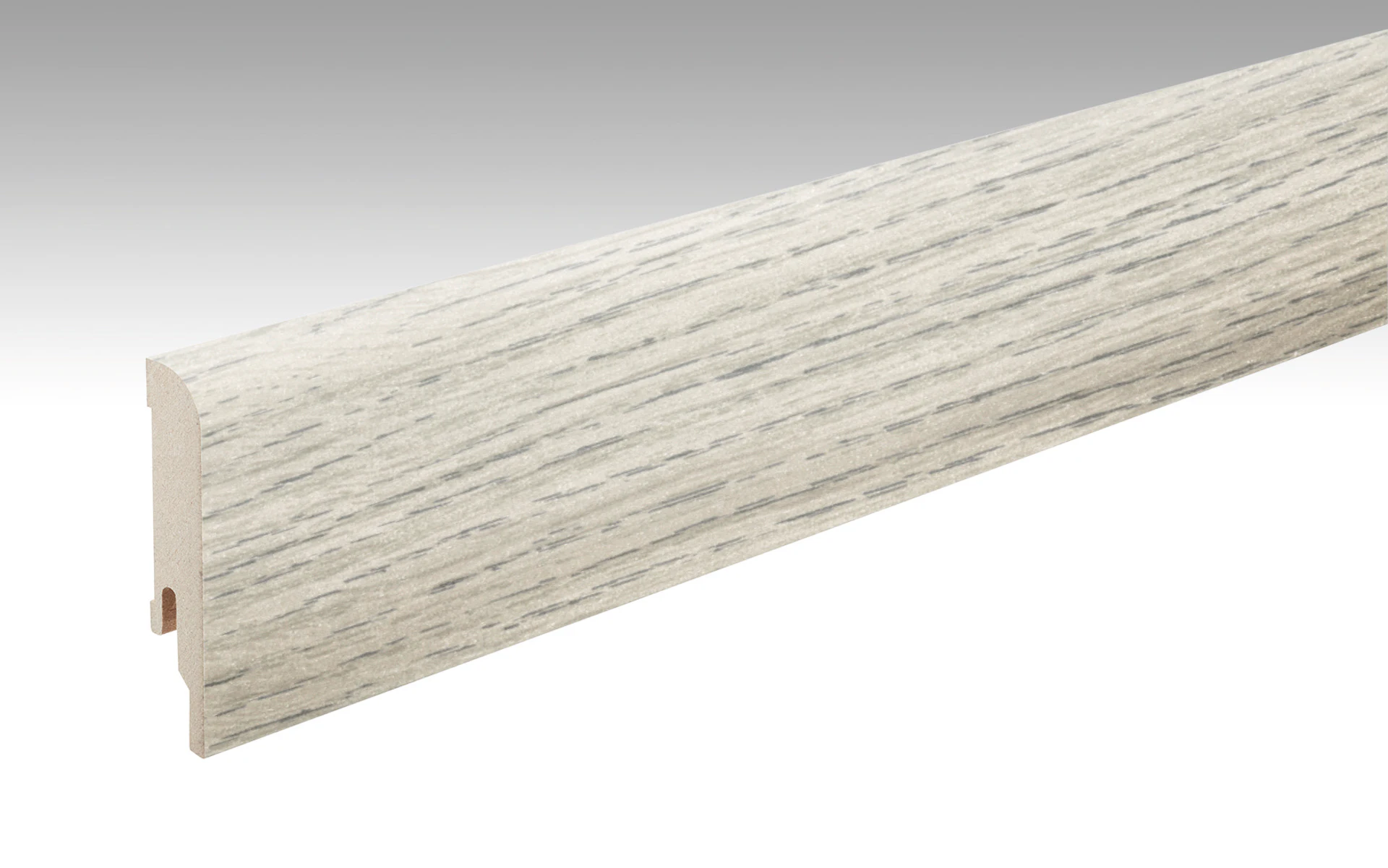 MEISTER Sockelleisten Fußleisten Eiche polar 6381 - 2380 x 80 x 16 mm
