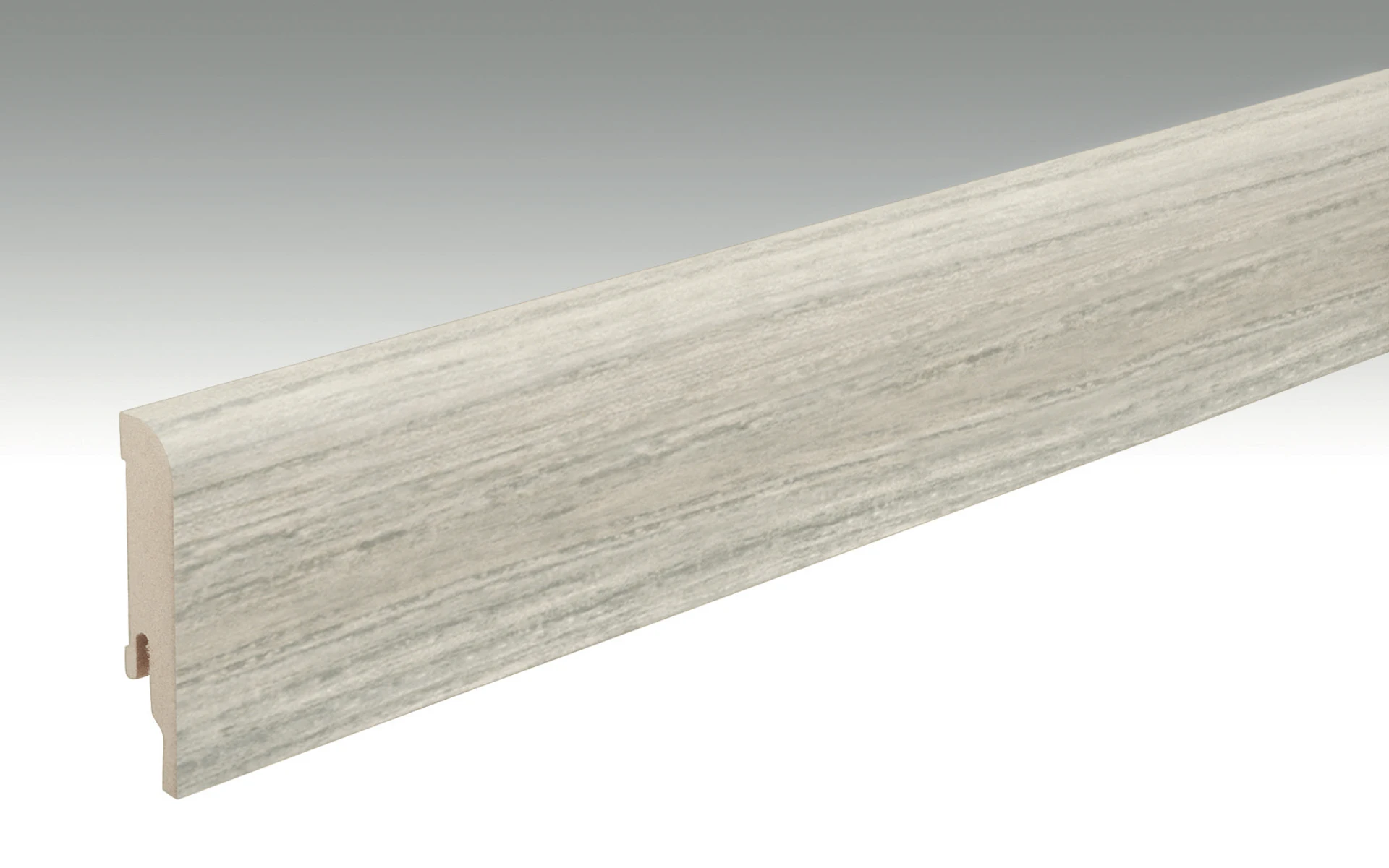 MEISTER Sockelleisten Fußleisten Esche arcticweiß 6867 - 2380 x 80 x 16 mm