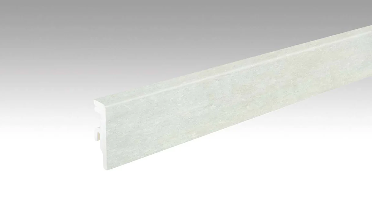 MEISTER Sockelleisten Fußleisten Aqua White Stone 7440 - 2380 x 60 x 16 mm (200014-2380-07440)