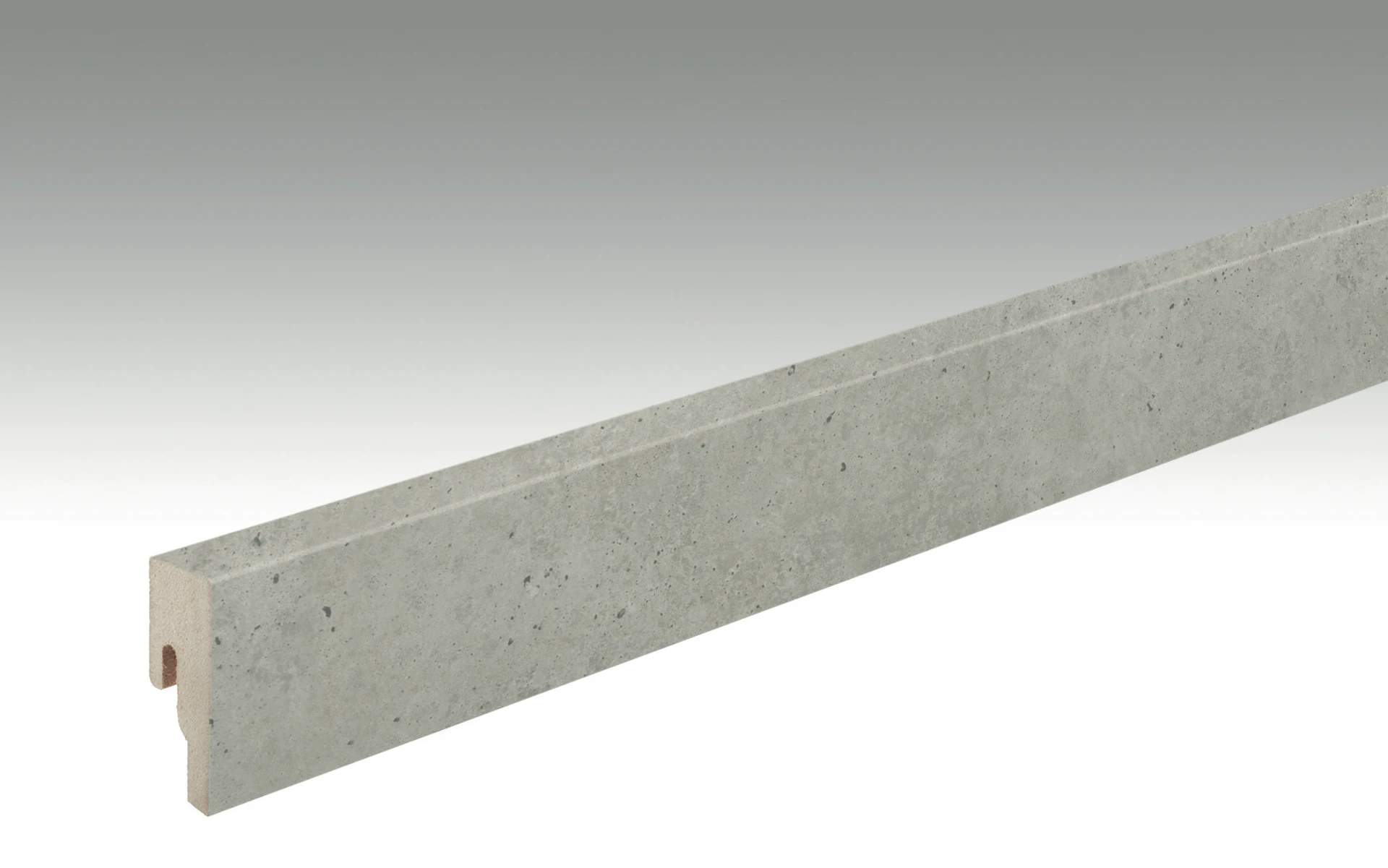 MEISTER Sockelleisten Fußleisten Beton 7321 - 2380 x 50 x 18 mm (200015-2380-07321)