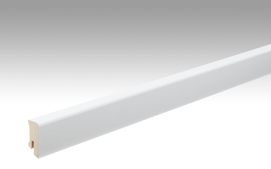 MEISTER Sockelleisten Fußleisten Uni weiß glänzend DF 324 - 2380 x 38 x 16 mm (200009-2380-00324)