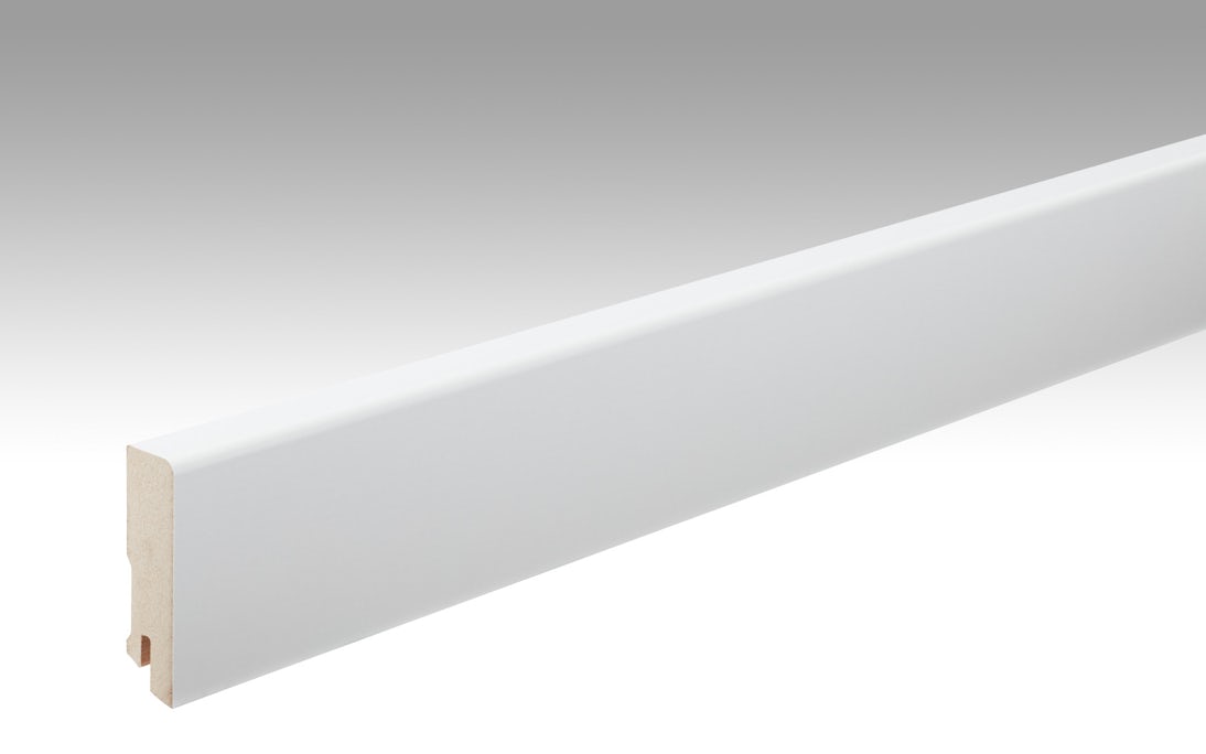 MEISTER Sockelleisten Fußleisten Uni weiß glänzend DF 324 - 2380 x 60 x 16 mm (200010-2380-00324)