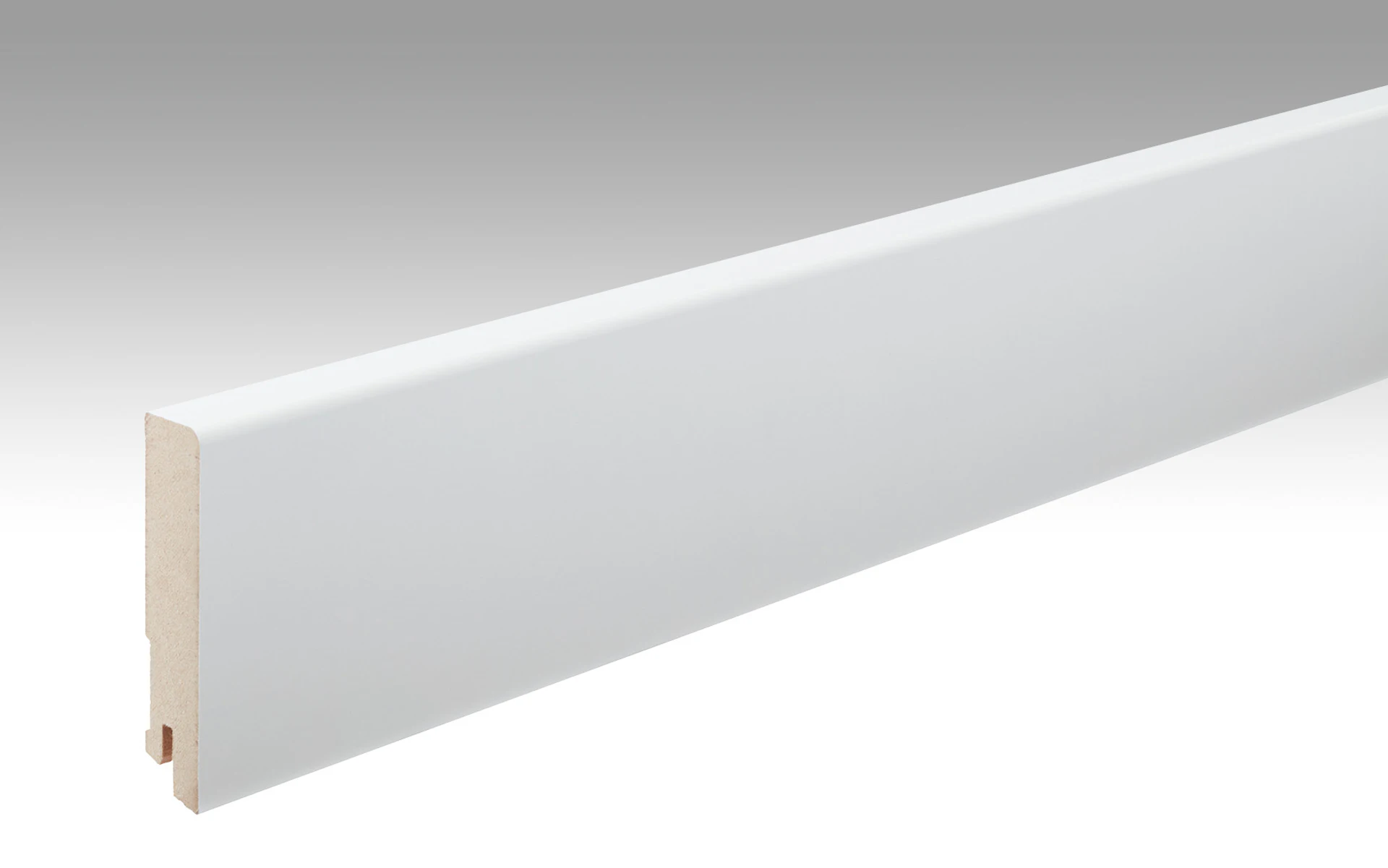 MEISTER Sockelleisten Fußleisten Uni weiß glänzend DF 324 - 2380 x 80 x 16 mm (200011-2380-00324)