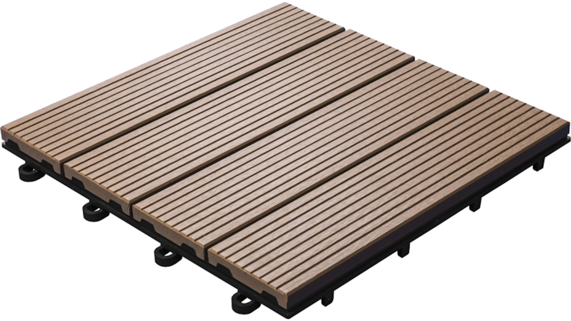 planeo carreau terrasse composite - brun 30x30 cm - 6 pcs.