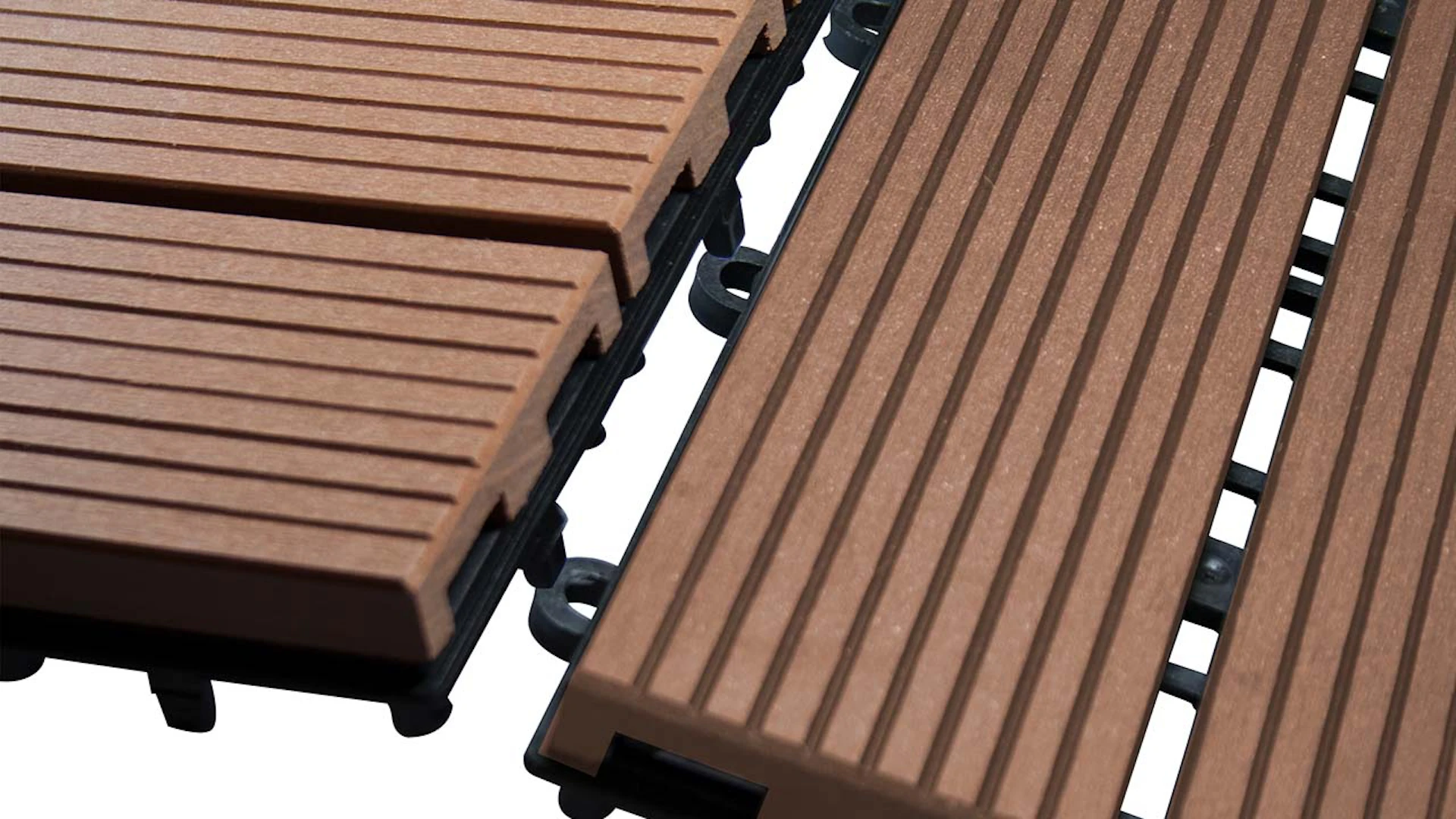 planeo carreau terrasse composite - brun 30x30 cm - 6 pcs.