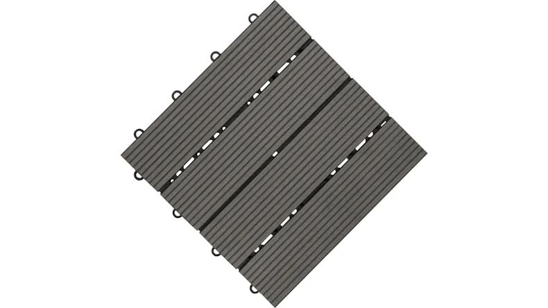 planeo pavimenti WPC piastrella per patio antracite 30x30 cm - 6 pz.