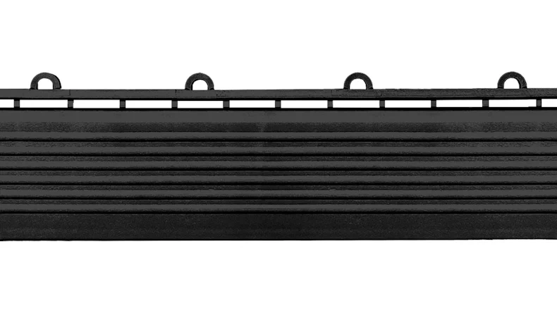 planeo Seitenteil für 30 x 30 cm Klickfliesen - schwarz mit Öse