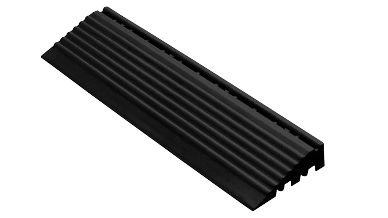 planeo Seitenteil für 30 x 30 cm Klickfliesen - schwarz mit Öse