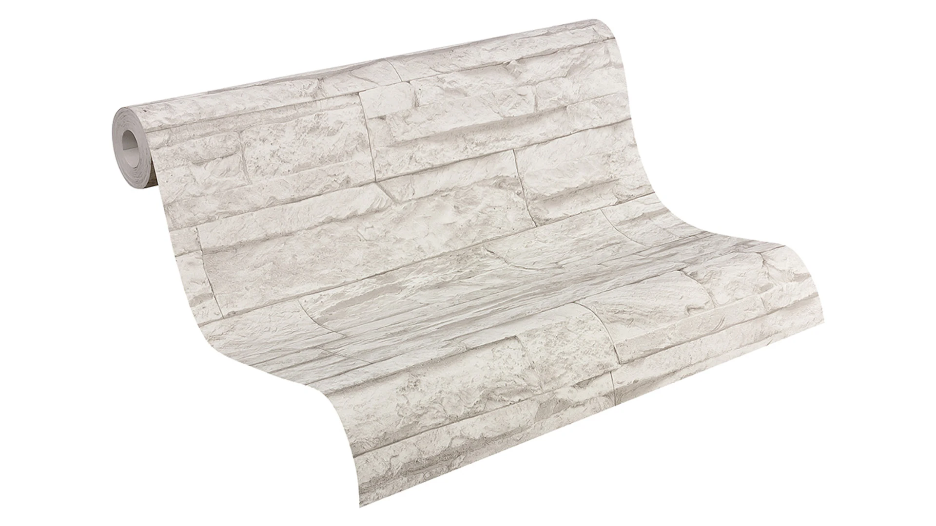 Papier peint vinyle Best of Wood`n Stone 2nd Edition A.S. Création stone wall grey white 116