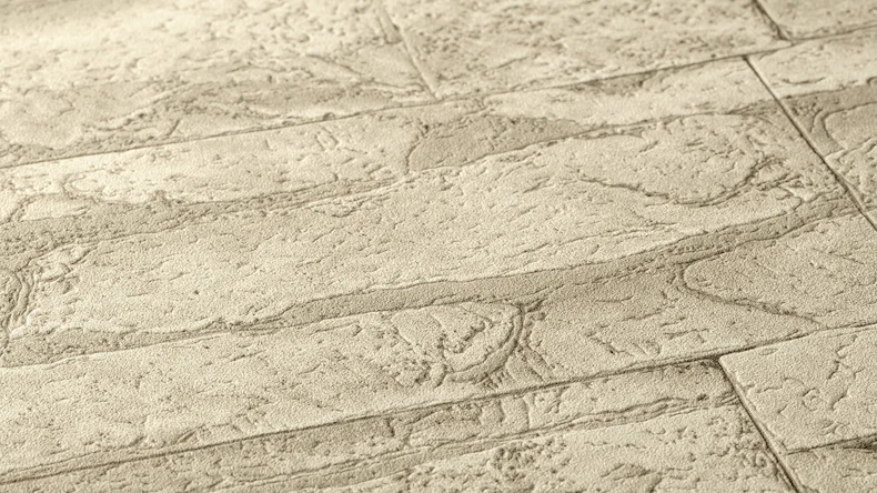 Carta da parati in vinile Best of Wood'n Stone 2a edizione A.S. Création parete in pietra beige crema 130
