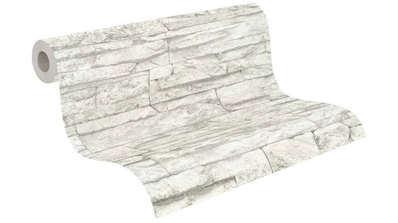 Vinyltapete Steintapete weiß Modern Steine Elements 161