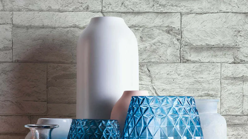 Vinyltapete Steintapete weiß Modern Steine Elements 161