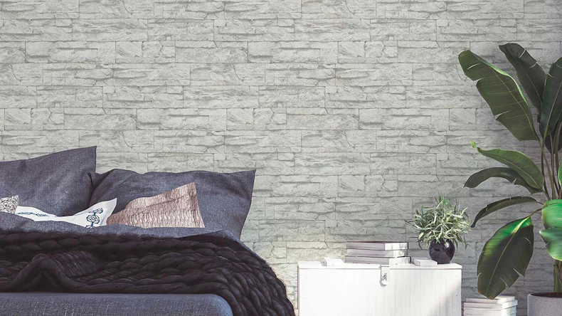 Vinyltapete Steintapete weiß Modern Steine Elements 161