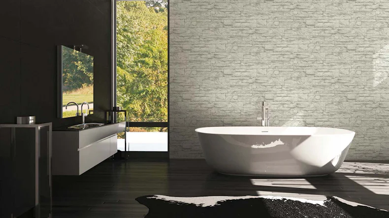 Vinyltapete Steintapete weiß Modern Steine Elements 161