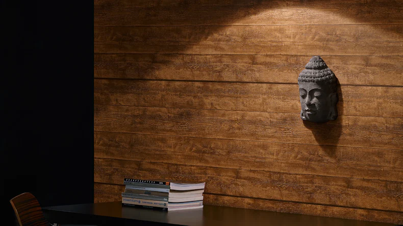 Carta da parati in vinile Best of Wood'n Stone 2a edizione A.S. Création muro in legno stile country marrone 823