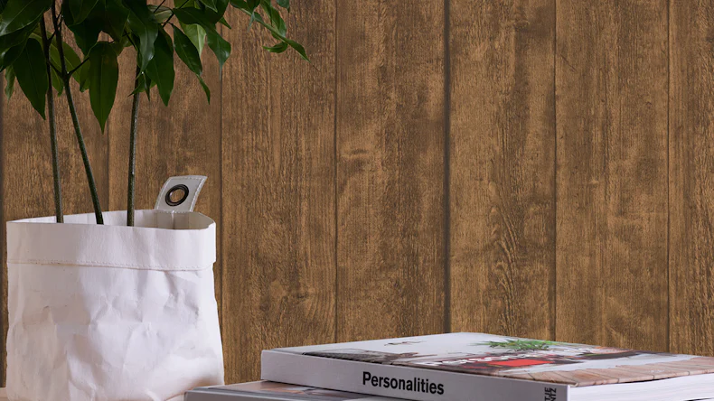 Carta da parati in vinile Best of Wood'n Stone 2a edizione A.S. Création muro in legno stile country marrone 823