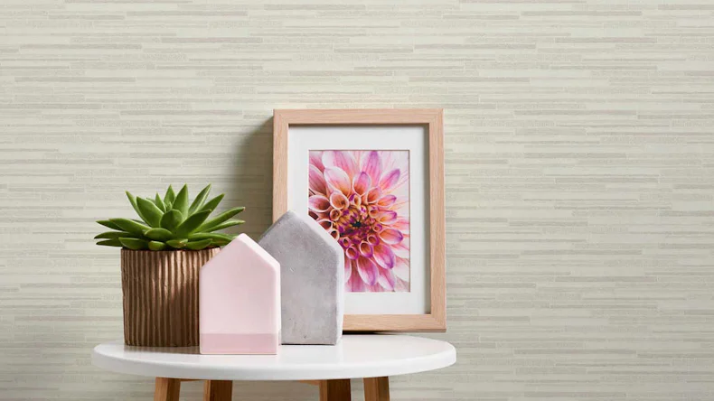 Vinyltapete weiß Modern Streifen Elements 721