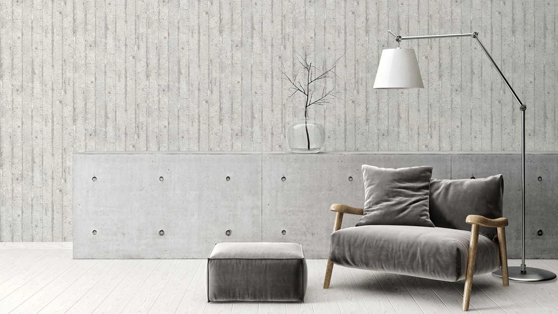 Vinyl wallpaper grey modern concrete Elements 711