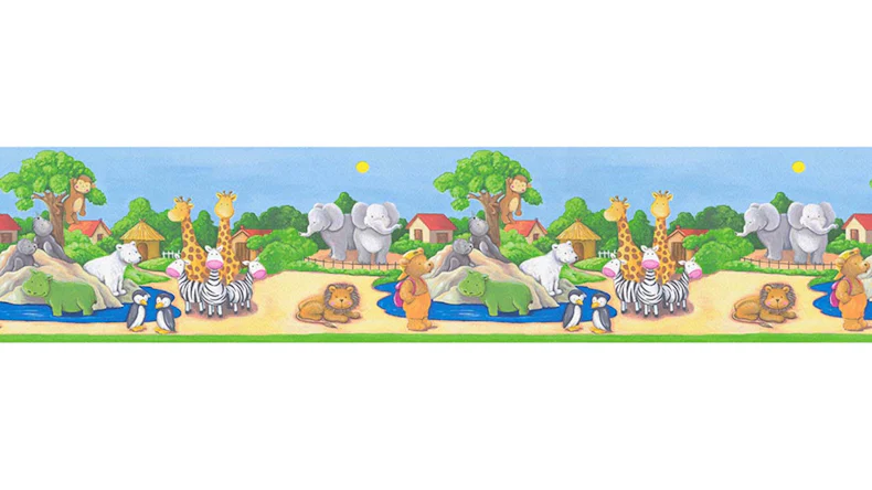 Papiertapete Bordüre bunt KinderModern Kinder Blumen & Natur Only Borders 10 716