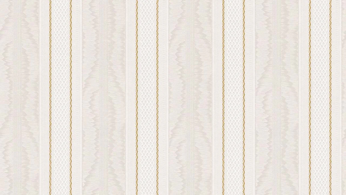 Paper-backing wallpaper single leaf stripes classic cream 133
