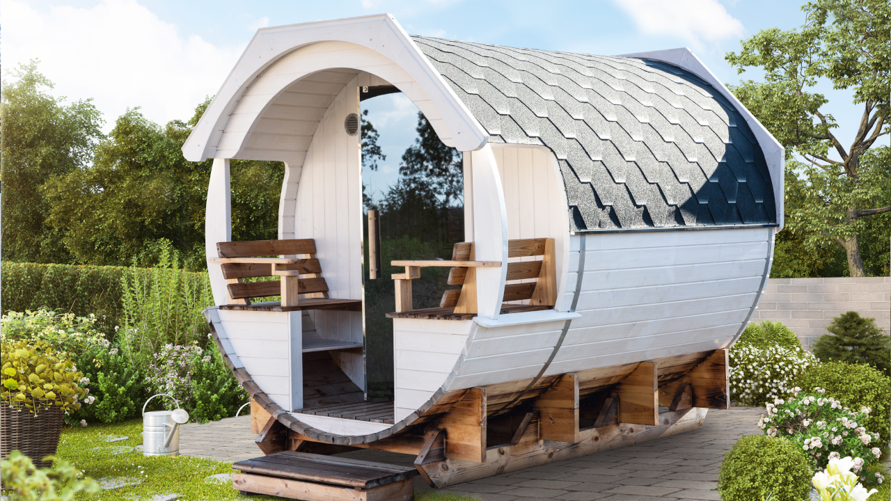 Vollglastür für Saunafass Finja/Svenja