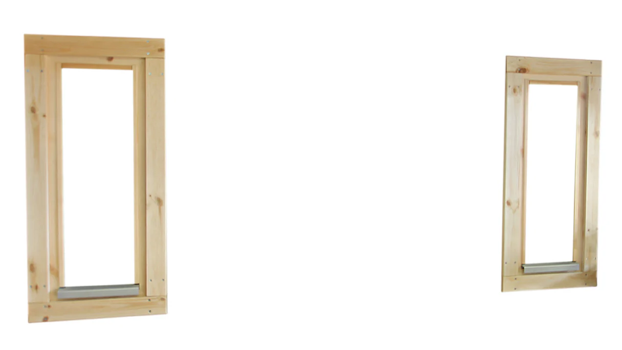 Finestra singola ISO (2 pz.) per il barile della sauna a parete anteriore Finja/Svenja