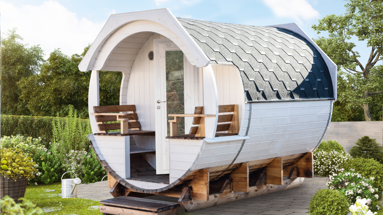 planeo Saunafass Premium Finja 1 Thermoholz Bausatz