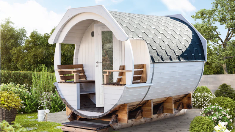 planeo Saunafass Premium Finja 1 Thermoholz Bausatz