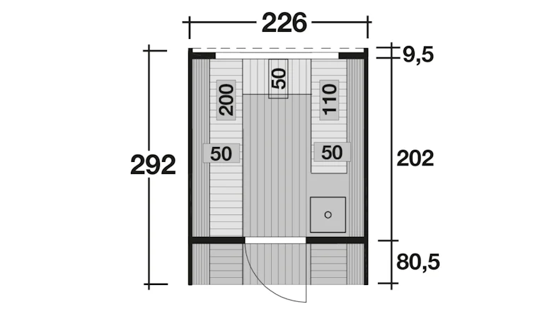 planeo Saunafass Premium Finja 2 Bausatz naturbelassen