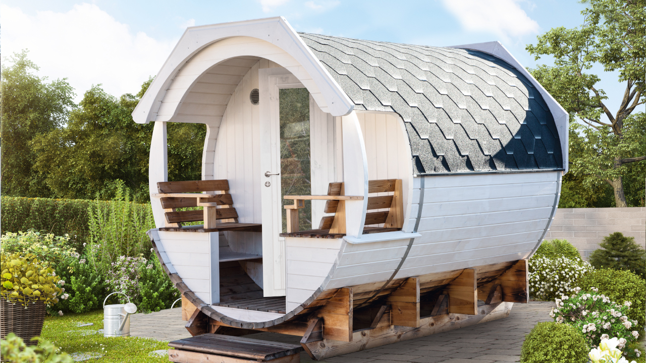 planeo Saunafass Premium Finja 2 Thermoholz Bausatz