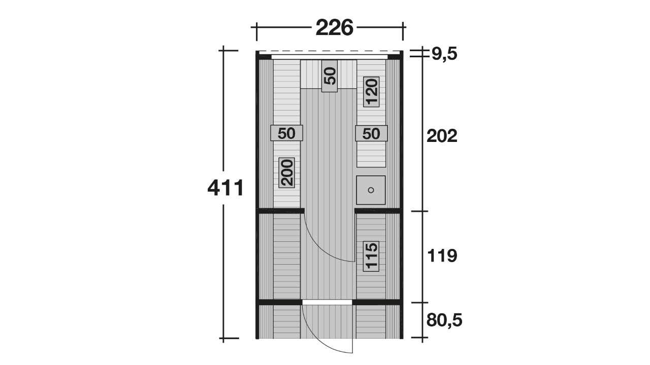 planeo Saunafass Premium Svenja 2 Thermoholz montiert