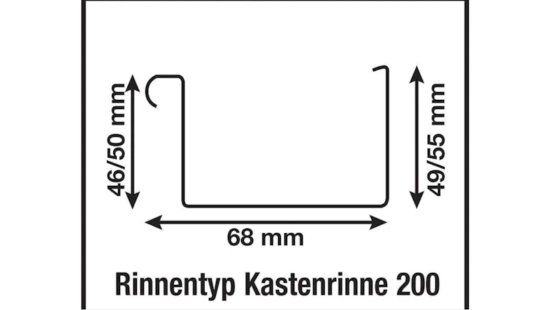 Plastic Roof Box Gutter 203A Brown 1 FR