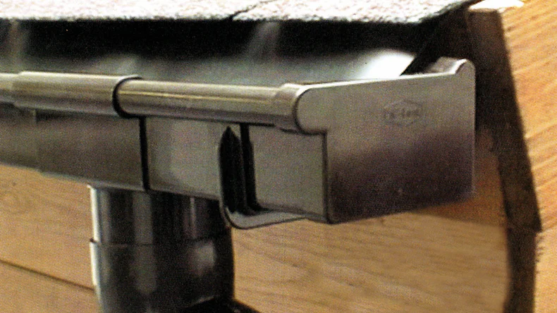 Kunststoff-Dachrinne 204Ax braun