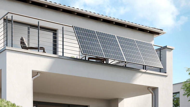 planeo Balkonkraftwerk 820W mit Wechselrichter 600W - inkl. Montageset für Balkonmontage