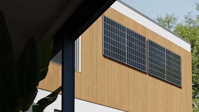 planeo Balkonkraftwerk SUN 820W mit 600W Wechselrichter - inkl. Montageset für Fassadenmontage