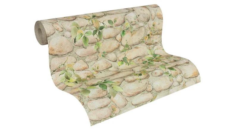 Papiertapete Steintapete grün Modern Klassisch Steine Bilder Il Decoro 416