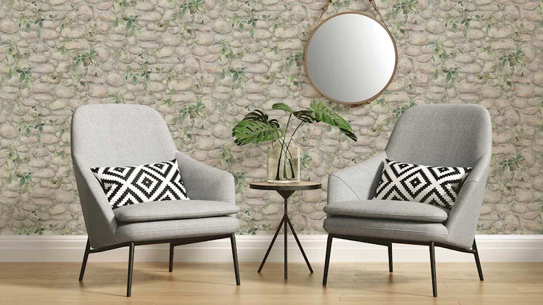 Papiertapete Steintapete grün Modern Klassisch Steine Bilder Il Decoro 416