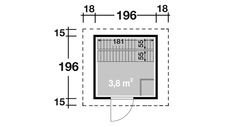planeo abri sauna Basic Lenja finition naturelle