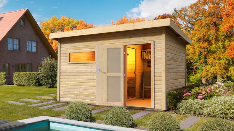 planeo abri sauna Melina 40 B avec chauffage bio et sauna naturel