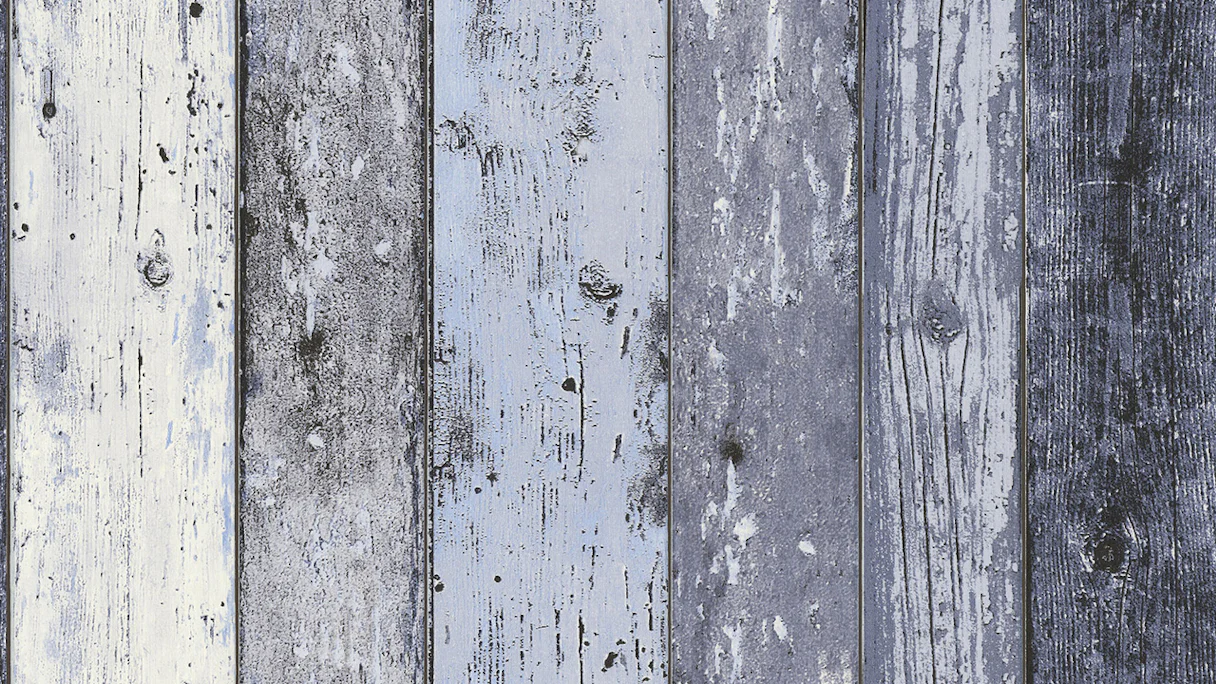 Vinyltapete Best of Wood`n Stone 2nd Edition A.S. Création Landhausstil Holzwand Blau 060