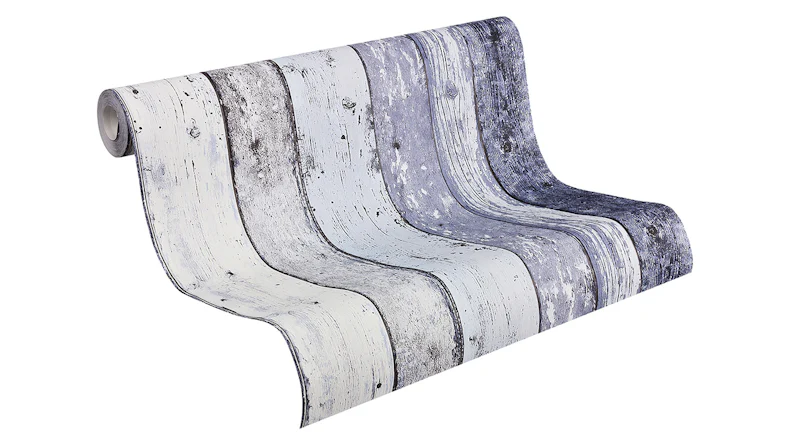 Carta da parati in vinile Best of Wood'n Stone 2a edizione A.S. Création stile country in legno blu 060