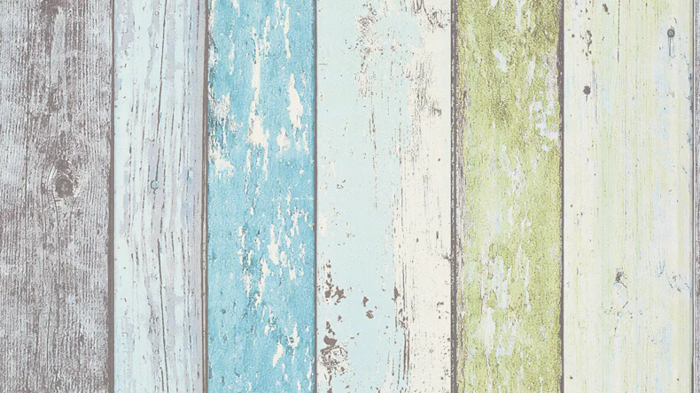 Carta da parati in vinile Best of Wood'n Stone 2a edizione A.S. Création in stile rustico in legno, parete in legno blu verde bianco 077