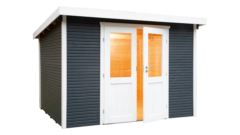 planeo abri de jardin - Maison système Pulti Softline 3024 Anthracite