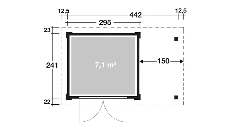 planeo abri de jardin - Maison système Pulti Softline 3024 anthracite avec SD 150